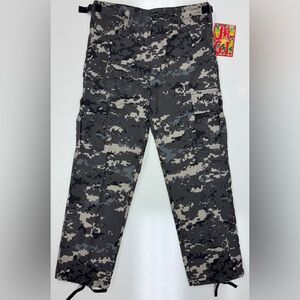 Boys Size Small, Kid's Subdued Urban Digital Camouflage BDU Trousers Cargo Pants